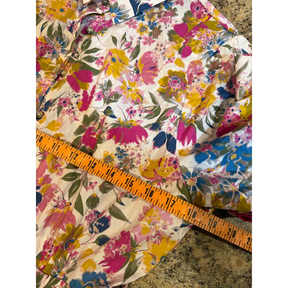 Entro Boutique | Preppy Summer Floral Ric Rac Trim Romper 100% Cotton Spring - Picture 13 of 13